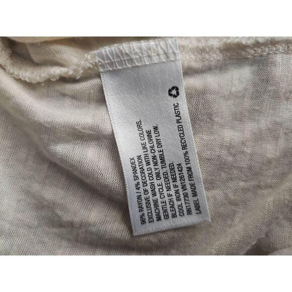 Xhilaration Women's Cream Embroidered Top U-Neck Flowy Sleeveless XL - Picture 5 of 6